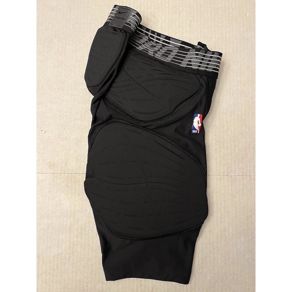 Nike NBA Pro Hyperstrong Padded Compression Shorts Men's XL Black Basketball - Picture 3 of 4